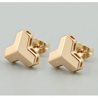 Сережки гвоздики Xuping, позолота 18K