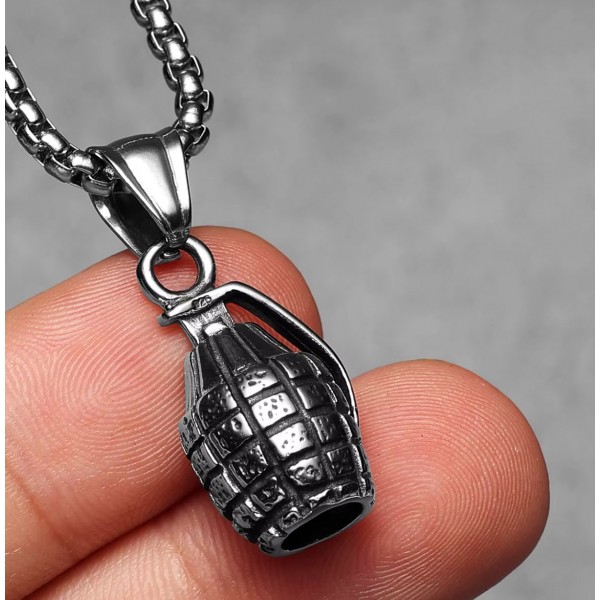 Кулон зі сталі "Граната F-1. Лимонка", С16209