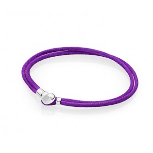 Текстильный фиолетовый браслет 