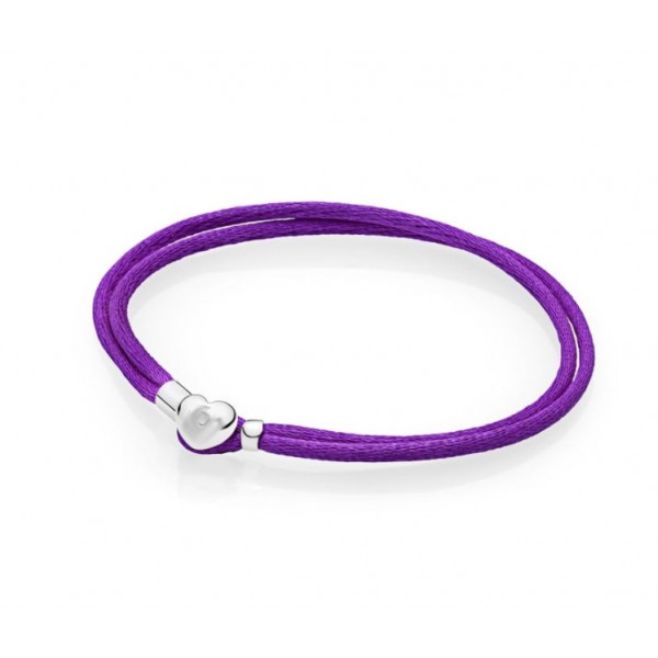 Текстильный фиолетовый браслет , С2286
