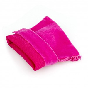 Подарочный мешочек розовый бархатный, С2419