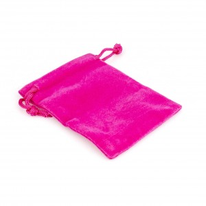 Подарочный мешочек розовый бархатный, С2419
