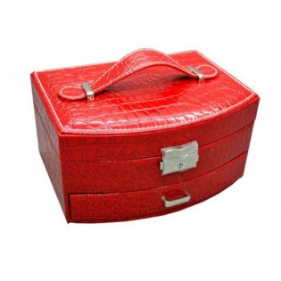 Шкатулка для украшений органайзер коробка красная