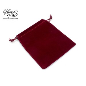 Подарочный мешочек красный бархатный, С0002