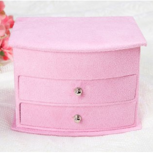 Шкатулка для украшений органайзер коробка розовая