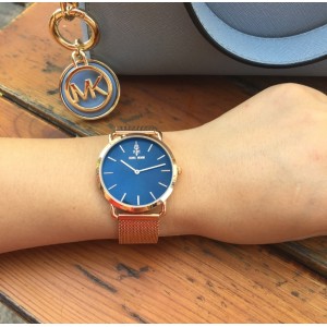 Жіночий годинник KH золоті з синім, С2646