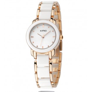 Жіночий годинник Kimio білі з золотим