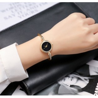 Жіночий годинник HR золоті з чорним