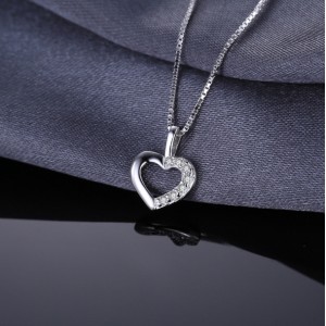 Серебряная подвеска кулон "Сердце" с цепочкой, С2840