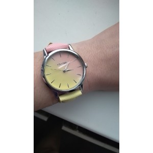 Часы Tangnade розовые с желтым, С2877