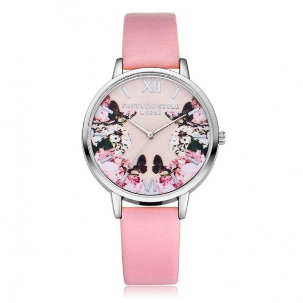 Часы LVPAI бабочки, розовые, С2951