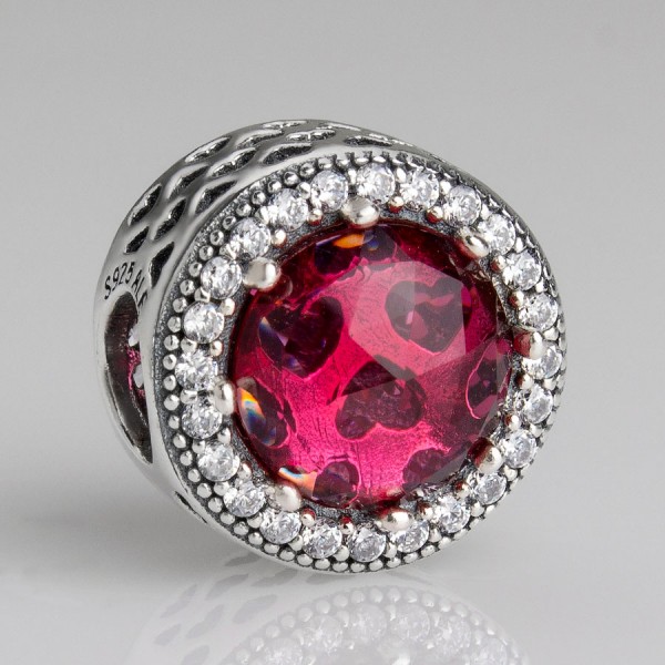 Шарм "Красные сияющие сердца", С3458