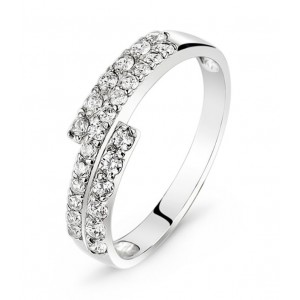 Срібний перстень з фіанітамі "Іва "ПДК96, С3718
