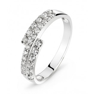 Срібний перстень з фіанітамі "Іва "ПДК96