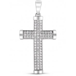 Хрест зі срібла з цирконієм "Августина"