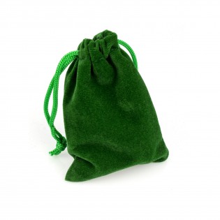 Подарочный мешочек зеленый бархатный