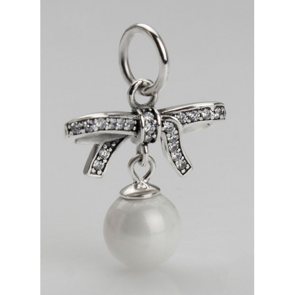 Подвеска "Бант с жемчугом" , С4438