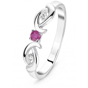 Кольцо из серебра с натуральным рубином "Парадиз", С5055