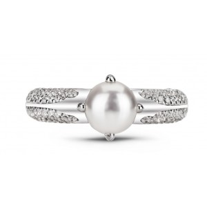 Срібний перстень з перлами "Лінда", С5058