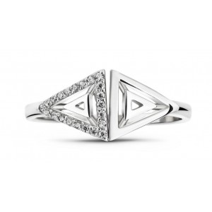 Серебряное кольцо с цирконием "Ruvas fashion", С5065
