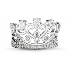 Срібний перстень з цирконієм "Корона", С5070