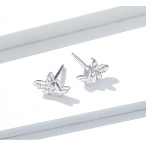 Серебряные серьги "Бабочки", С5095