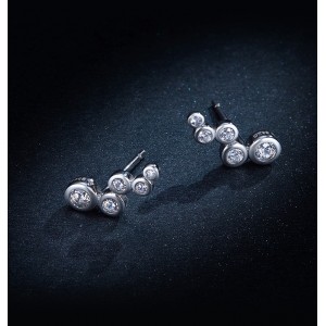 Серебряные серьги с цирконием, С5150