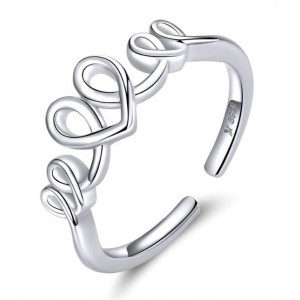 Серебряное кольцо "Сердца", С7418
