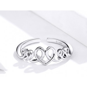 Срібний перстень "Серця", С7418