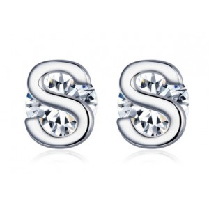 Срібні сережки "Буква S", С5279