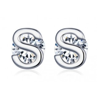 Срібні сережки "Буква S"