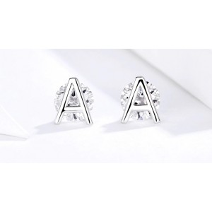 Срібні сережки "Буква R", С5280