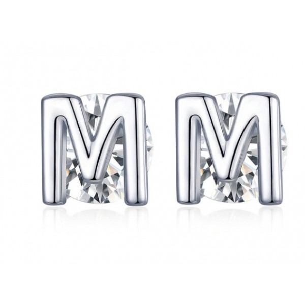Срібні сережки "Буква M", С5285