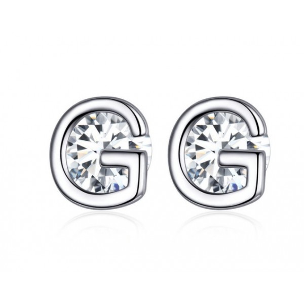 Серебряные серьги "Буква G", С5290