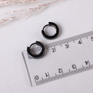 Чоловічі сережки-кільця  , чорні, С5705