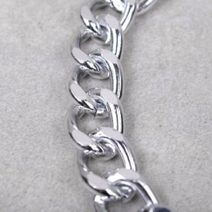 Ожерелье-чокер массивный, серебристый, С5157