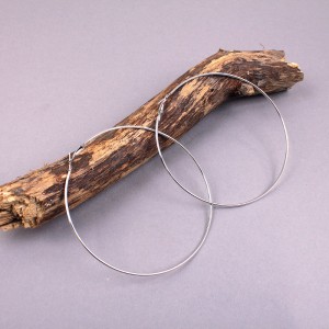 Женские серьги-кольца, серебристые, С5830