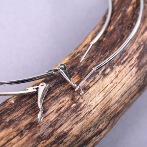 Жіночі сережки-кільця, сріблясті, С5830