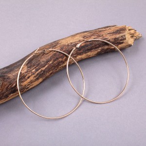 Жіночі сережки-кільця, золотисті, С5831