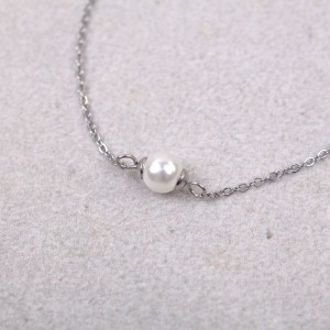 Жіночий браслет ланцюжок з перлами, С7337