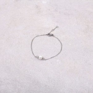 Женский браслет цепочка с жемчугом, С7337