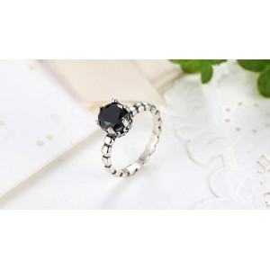Кольцо "Черный цветок", С6006