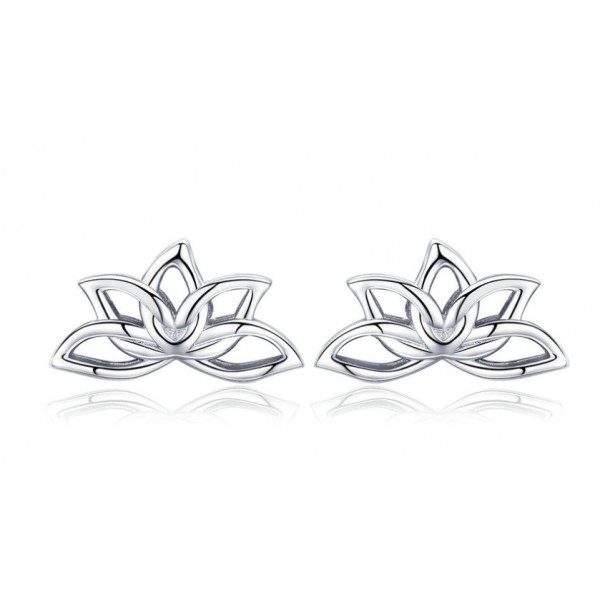 Срібні сережки "Квітка лотоса", С6010