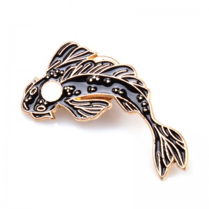 Женская брошь "Золотая рыбка" , С6087