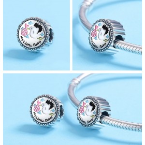 Срібний шарм "Лелека і дитина", С6140