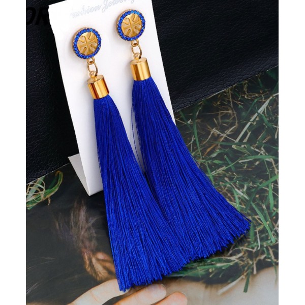 Сережки жіночі пензлика, сині, С6200