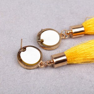 Сережки жіночі пензлика, жовті, С6203