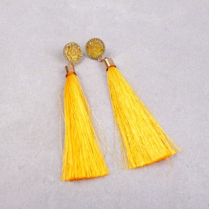 Сережки жіночі пензлика, жовті, С6203