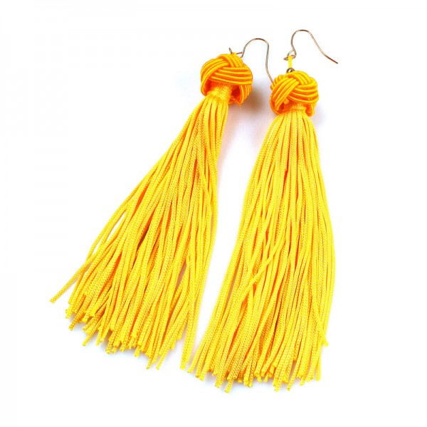 Сережки жіночі пензлика, жовті, С6211