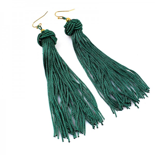 Сережки жіночі пензлика, зелені, С6212